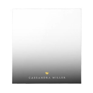 Elegant Black Grey Ombre  Notepad