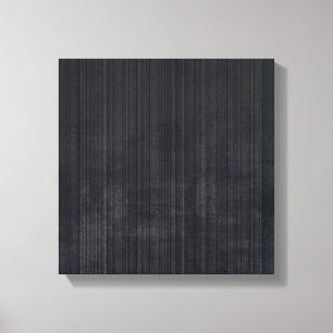 Elegant Black Grey rustic fibre striped abstract Canvas Print