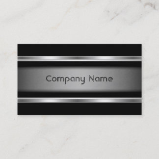 Elegant Black Grey Silver Business Card Company