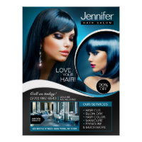 Elegant Black Hair Salon (Glossy Finish)