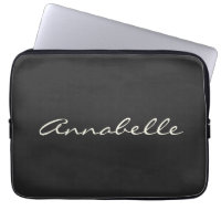 Elegant Black Handwritten Script Name Custom Chic