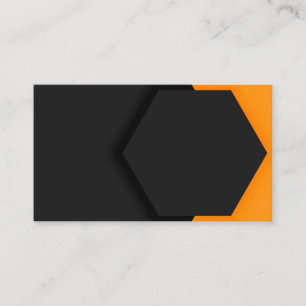 Elegant Black Hexagon Business Card