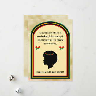 Elegant Black History Month Greeting Card
