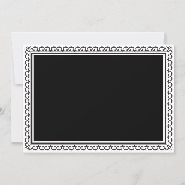 Elegant Black Invitation Template (Front)