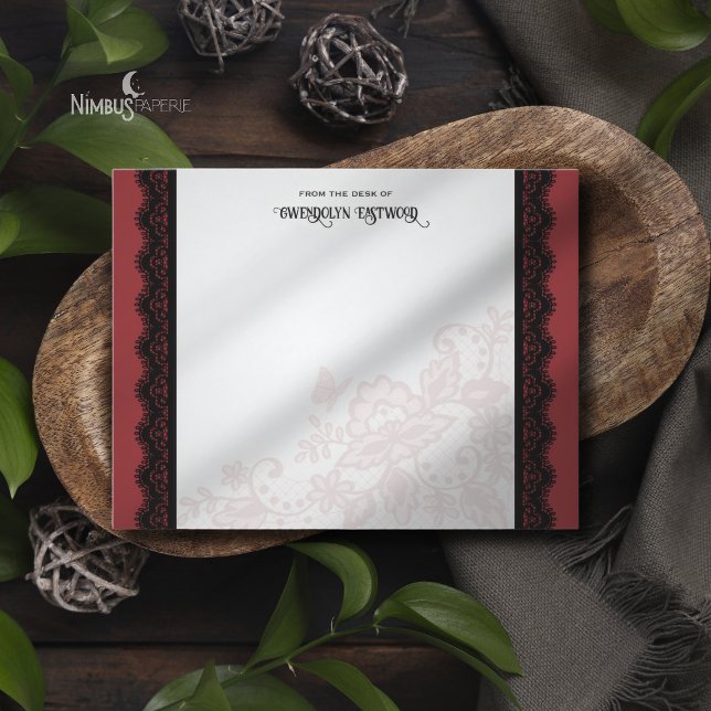 Elegant Black Lace and Deep Red Notecard (Creator Uploaded)