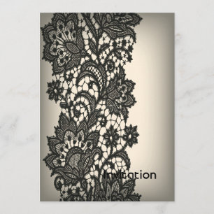 elegant black lace invitation