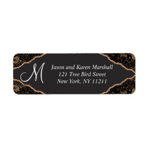 Elegant Black Lace on Burlap Jute