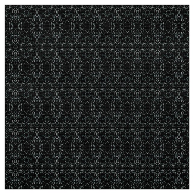 Elegant Black Lace Seamless Pattern Fabric (Swatch)
