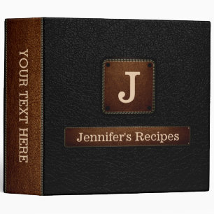 Elegant Black Leather Look Binder