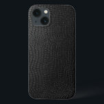 Elegant Black Leather Snakeskin Pattern iPhone 13 Case<br><div class="desc">Elegant black leather snakeskin pattern look.</div>