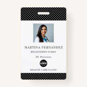 Elegant Black Logo Registered Nurse Badge
