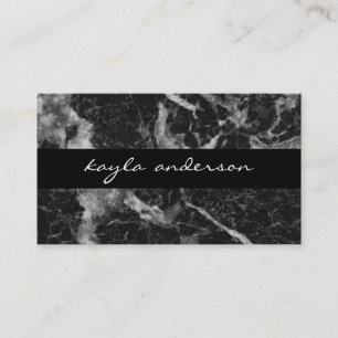 Elegant Black Marble Abstract Professional Business Card