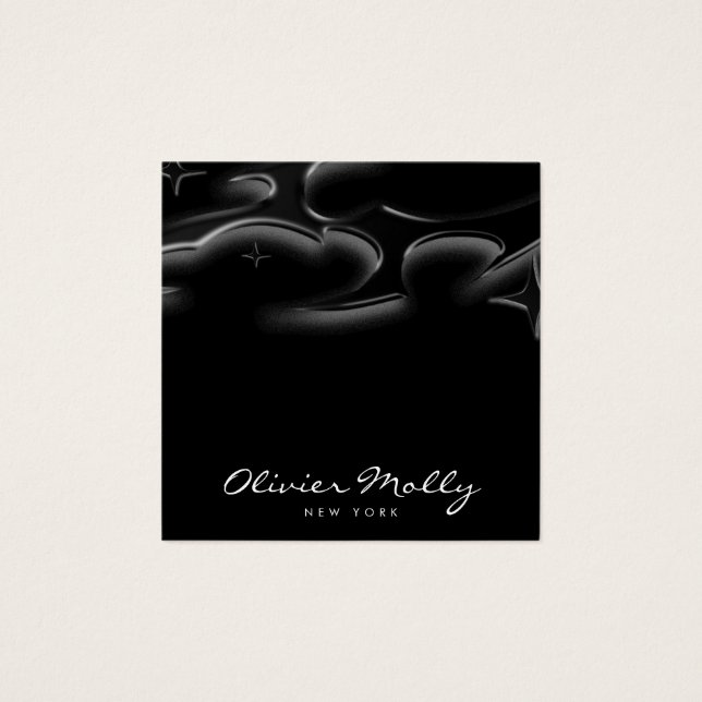 Elegant Black Marble Business card (Devant)