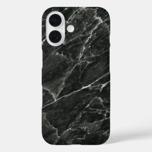 Elegant Black Marble iPhone 16 Case