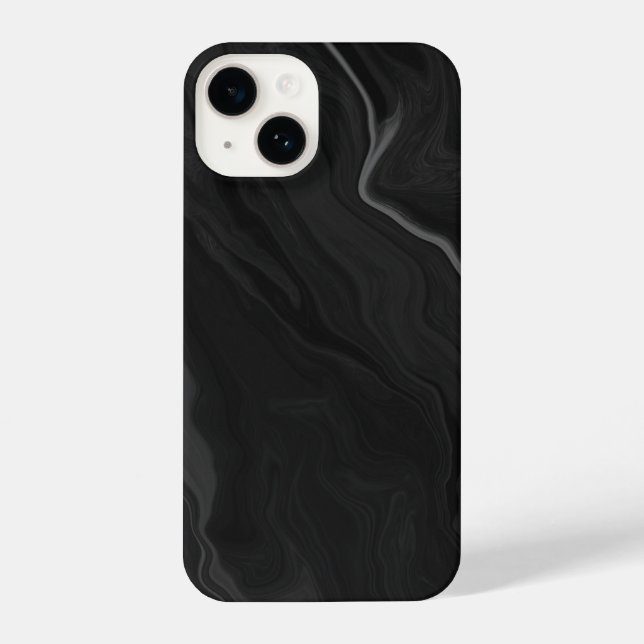 Elegant Black Marble iPhone Case (Back)