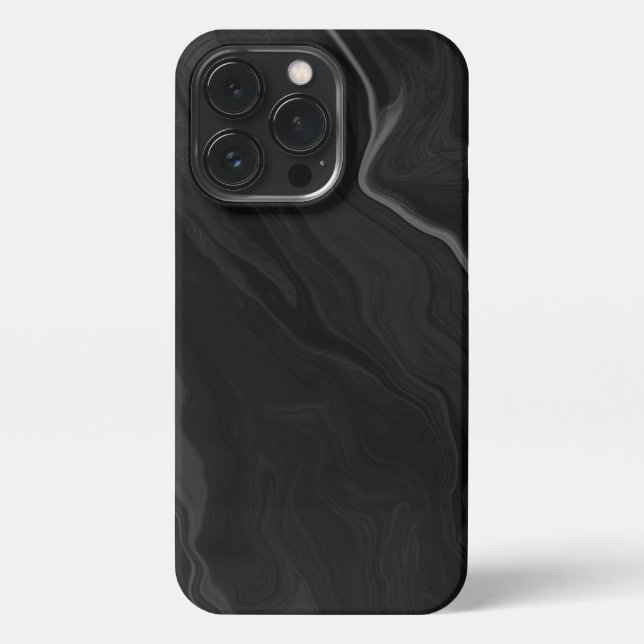 Elegant Black Marble iPhone Case (Back)