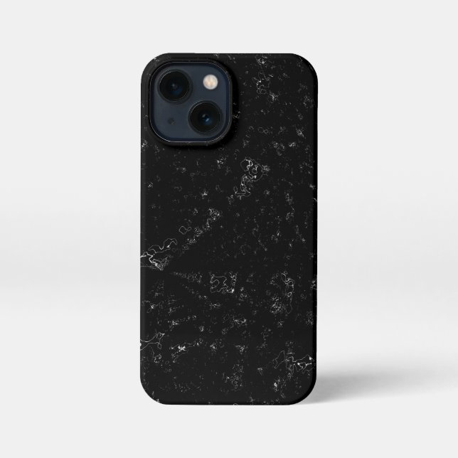 Elegant Black  Marble  iPhone Case (Back)