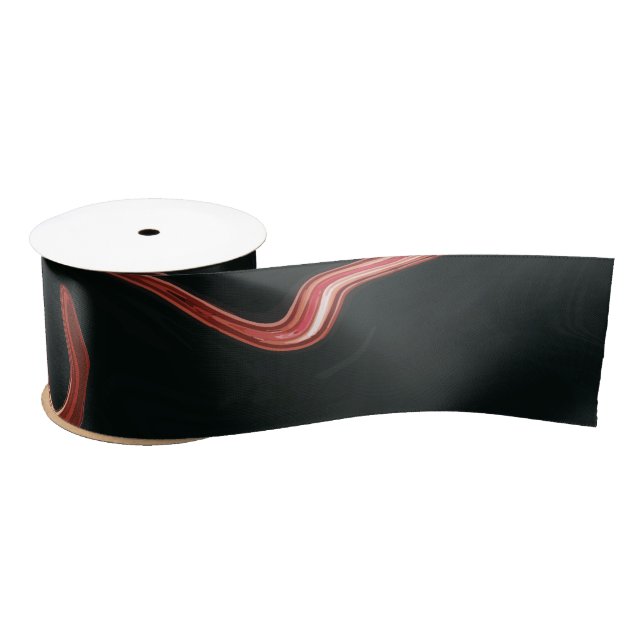 Elegant Black Marble Texture Background Satin Ribbon (Spool)