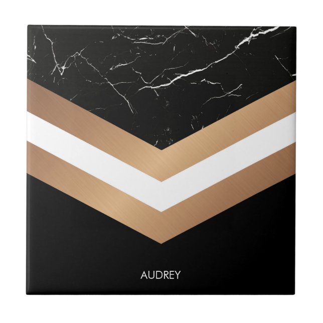 Elegant Black  Marble Tile (Front)