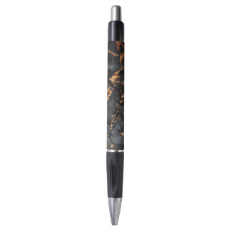 Elegant Black Marble with Gold Veins Modern Art Pen