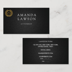 Elegant Black matt Appointment Card