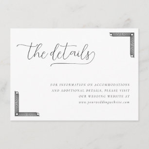 Elegant Black Minimalist Calligraphy Enclosure Card