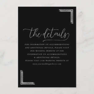 Elegant Black Minimalist Calligraphy Enclosure Card