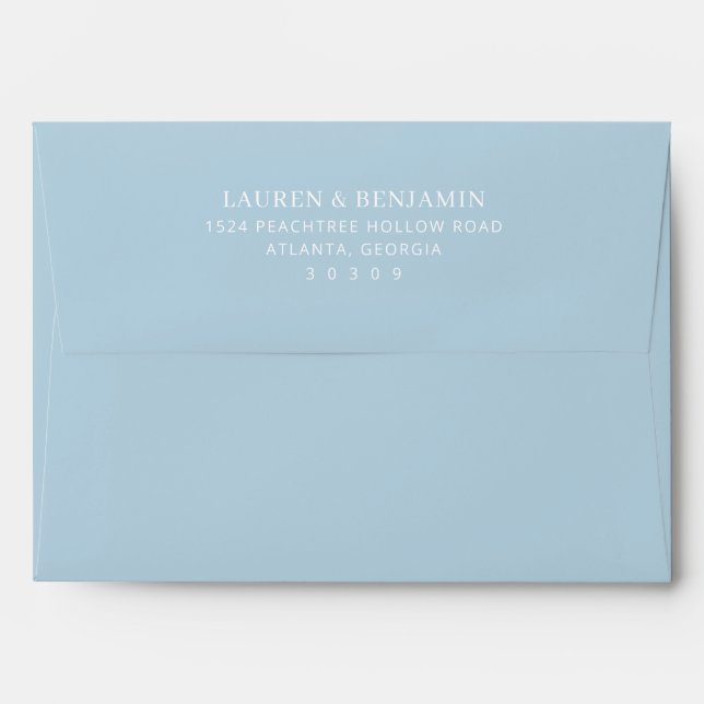 Elegant Black Minimalist Calligraphy Envelope (Back (Top Flap))