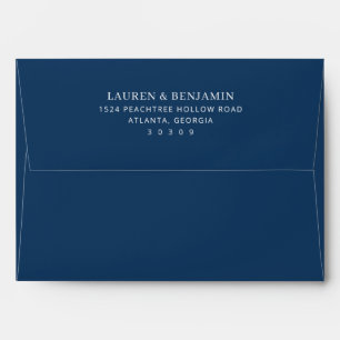 Elegant Black Minimalist Calligraphy Envelope