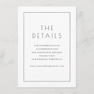 Elegant Black Minimalist Details Enclosure Card