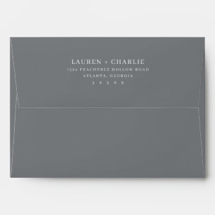 Elegant Black Minimalist Invitation Envelope
