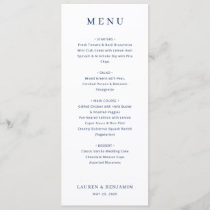 Elegant Black Minimalist Menu