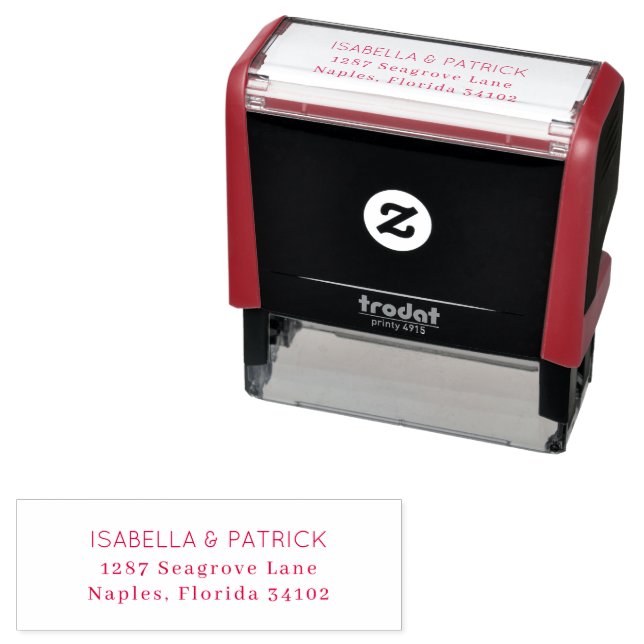 Elegant Black Minimalist Nameplate Self-inking Stamp (In Situ)