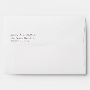 Elegant Black Minimalist Names Envelope