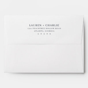 Elegant Black Minimalist Serif Envelope