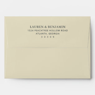 Elegant Black Minimalist Typographic Envelope