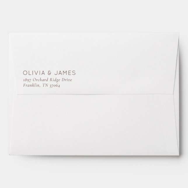 Elegant Black Minimalist Typographic Envelope (Back (Top Flap))