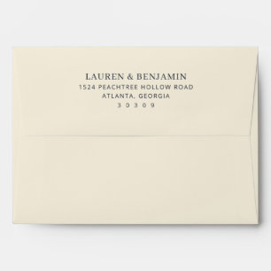 Elegant Black Minimalist Typographic Envelope
