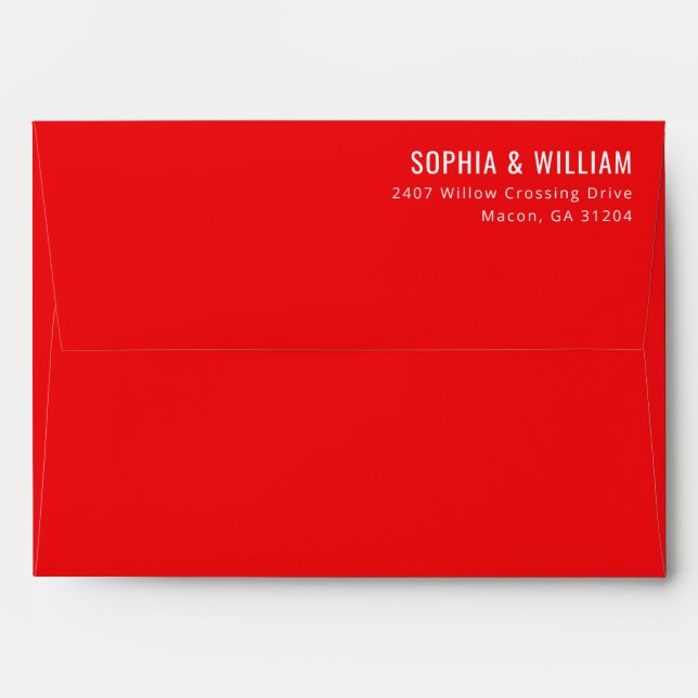Elegant Black Minimalist Typographic Envelope (Back (Top Flap))
