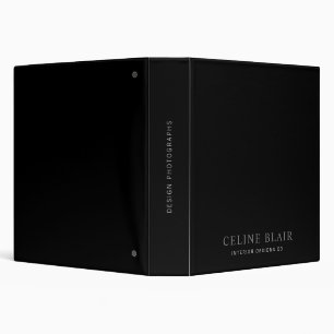 Elegant Black Modern Business  Binder