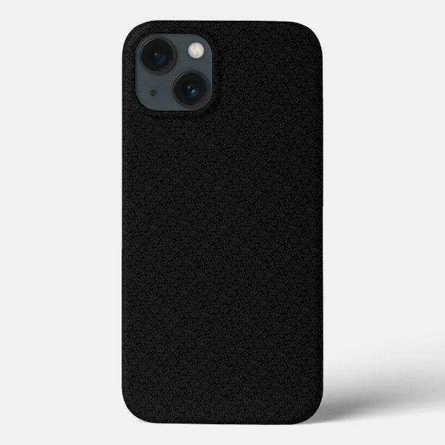Elegant Black Monochromatic Damasks Monogram Case-Mate iPhone Case (Back)