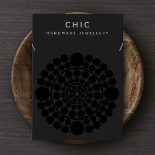 Elegant Black  Necklace Pendant Display