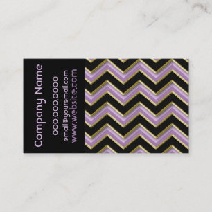 Elegant Black on Amethyst ZigZag Business Card
