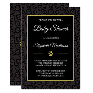 black panther baby shower invitations