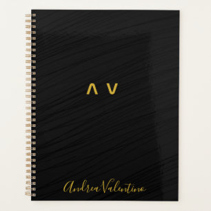 Elegant Black Pattern Daily Planner