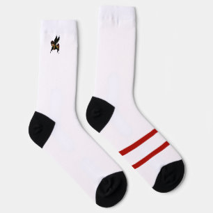 Elegant Black Pegasus Classic Carousel Horse Crew Socks