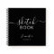 Elegant Black Personalized Sketchbook Your Name