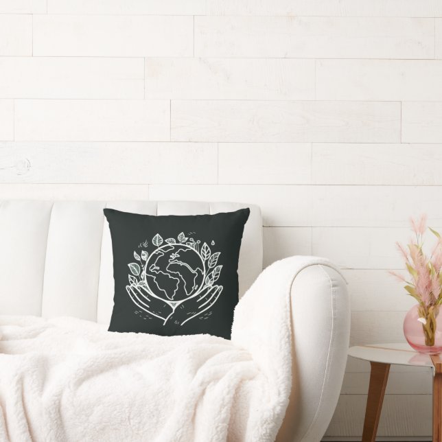 Elegant Black Pillow / Cushion (Couch)