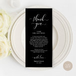 Elegant Black, Place Setting Thank You Card<br><div class="desc">Introducing the perfect finishing touch to your wedding reception - our elegant Wedding Thank You Place Setting Cards, with card title "Let's Celebrate" ! Designed to express your heartfelt appreciation for each guest's presence on your special day, these cards are the ideal way to add a personal touch to your...</div>