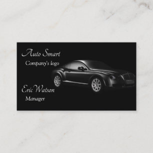 Elegant Black Professional Automobile  Business Card